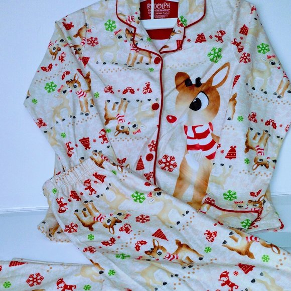 Conjunto de pijama de navidad para niños y niñas, Tops de manga larga con solapa - Picture 2 of 7